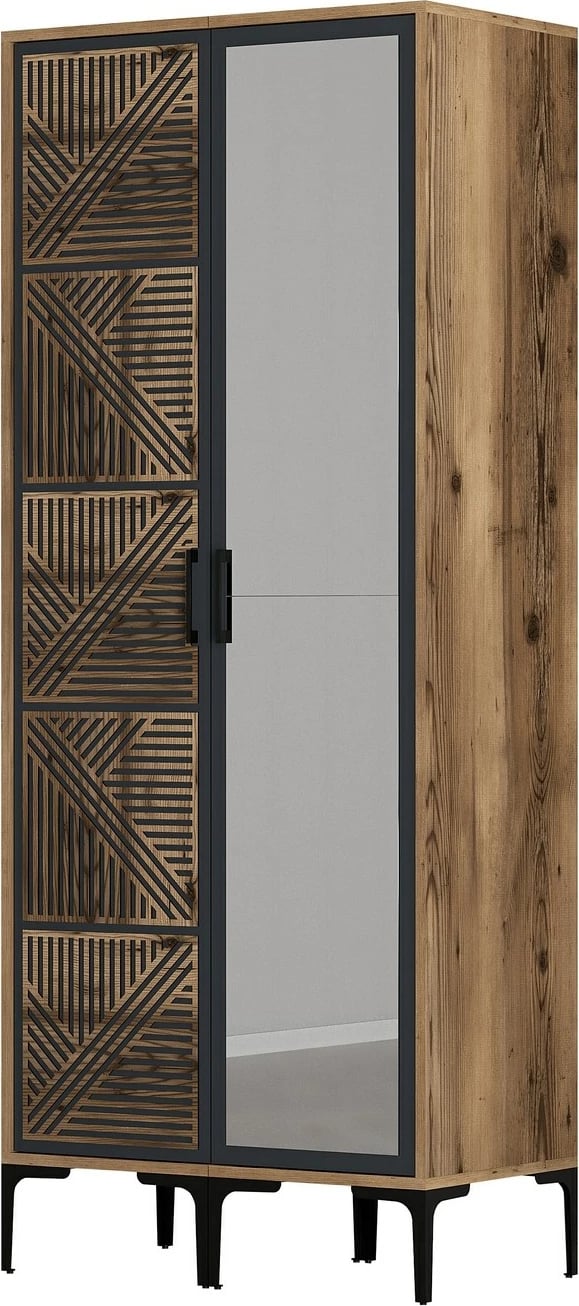 Dollap Hanah Home, Kumsal PR, ngjyrë arre dhe antracit