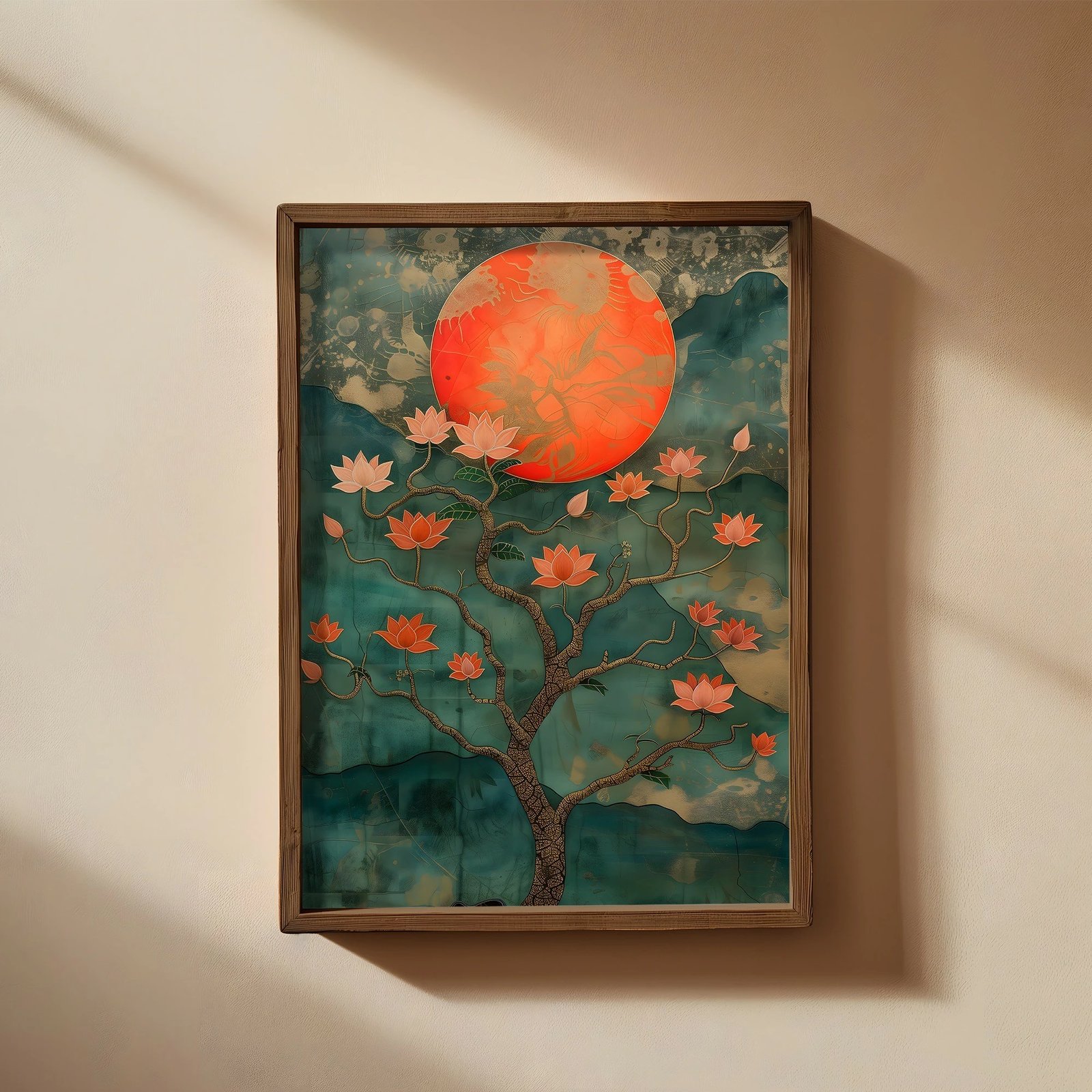 Pikturë dekorative me kornizë MDF, shumëngjyrëshe, AI145