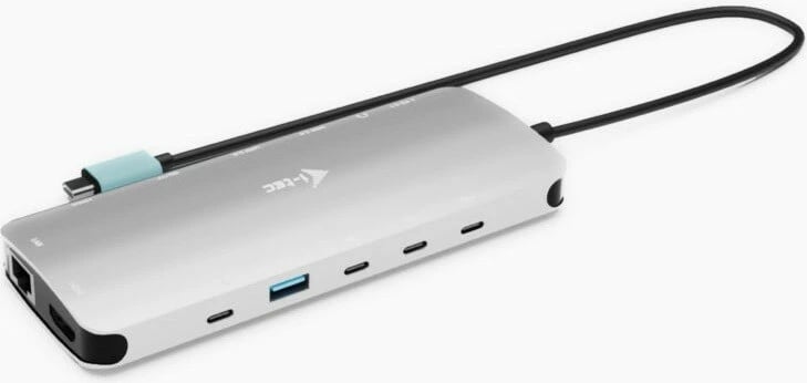 Stacion dokimi i-tec C31NANOTRIPLED140 me karikues universal 140W, USB-C, 3x HDMI, 4x USB-C, 3x USB-A, RJ-45, Gri
