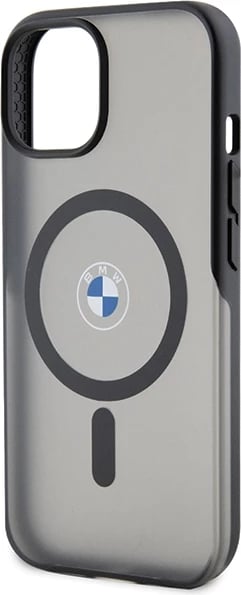 Mbështjellës BMW Signature MagSafe për iPhone 15 Plus / 14 Plus, i zi