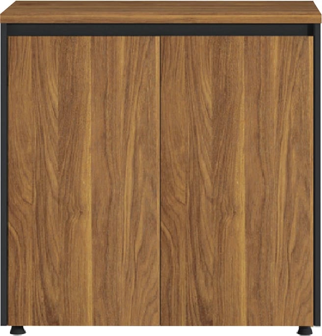 Komodina të ulëta për zyre Oscar, ngjyrë arrë-antracit, 200x40x80cm