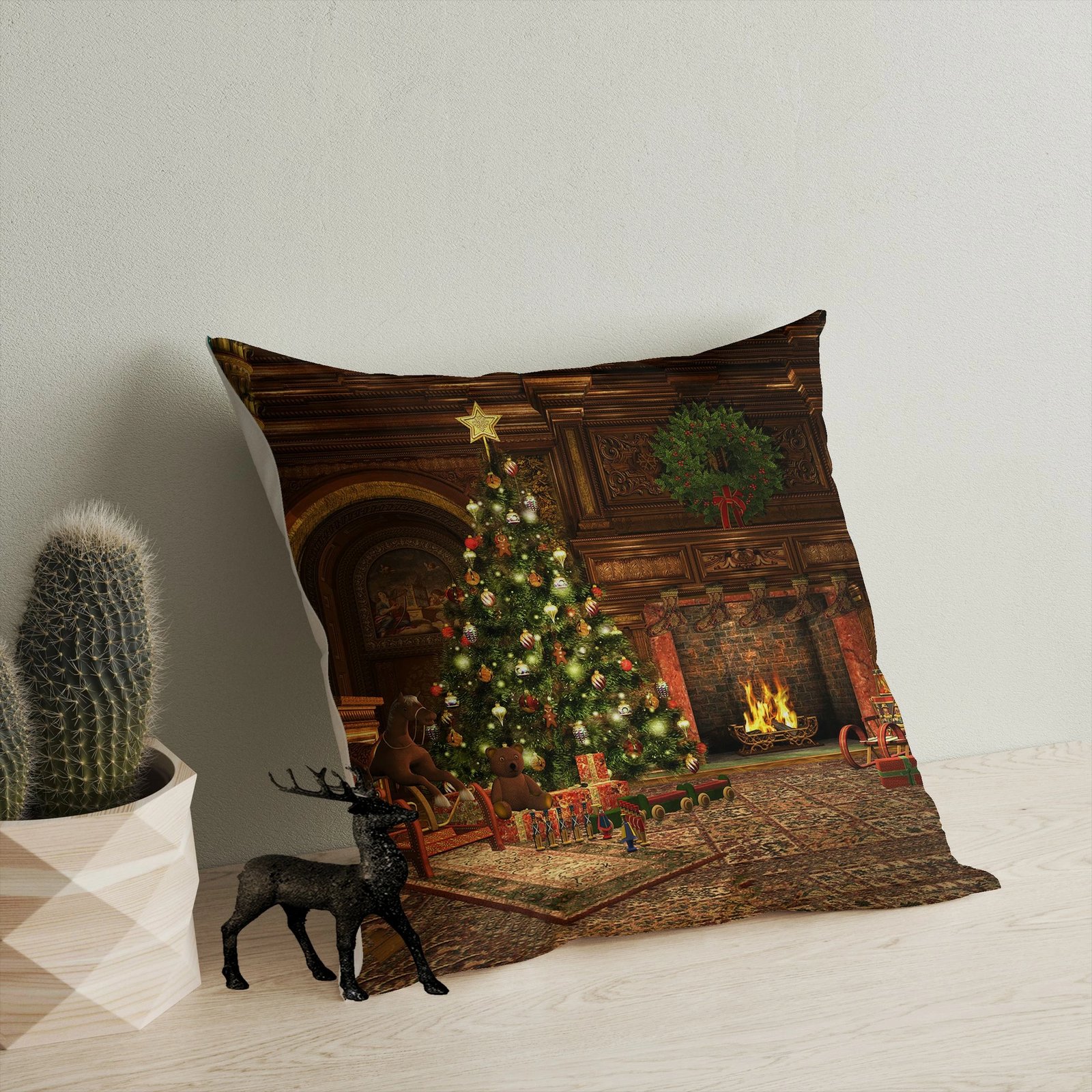 Jastëk dekorativ Aberto Design, A12941, shumëngjyrësh, 43x43cm