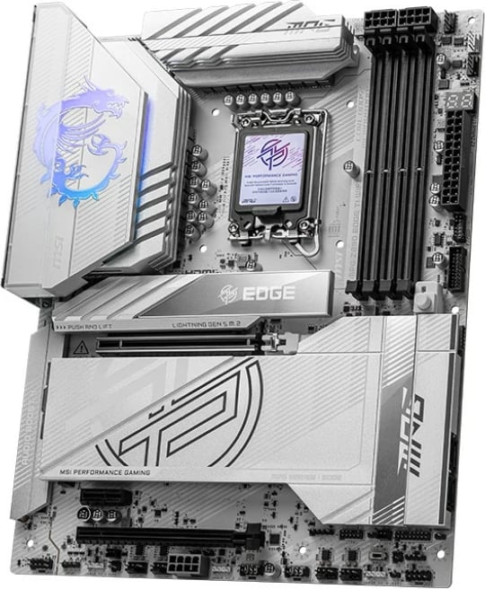 Pllakë amë MSI MPG Z890 EDGE TI WIFI LGA1851 DDR5 ATX Wi‑Fi 7 Thunderbolt 4 e bardhë