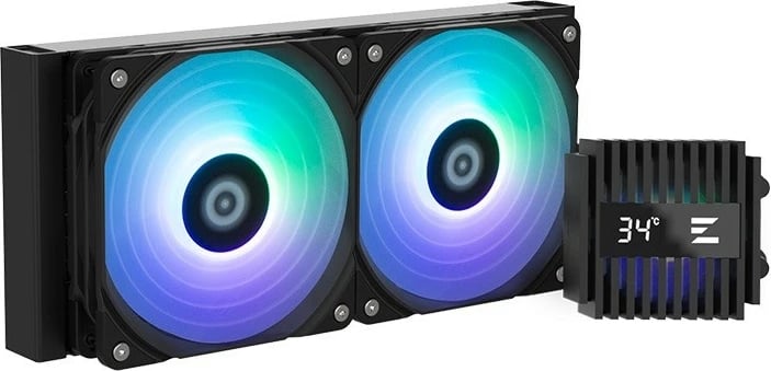 Ftohës me ujë për procesor Zalman ALPHA2 A24, 240 mm, ARGB, i zi