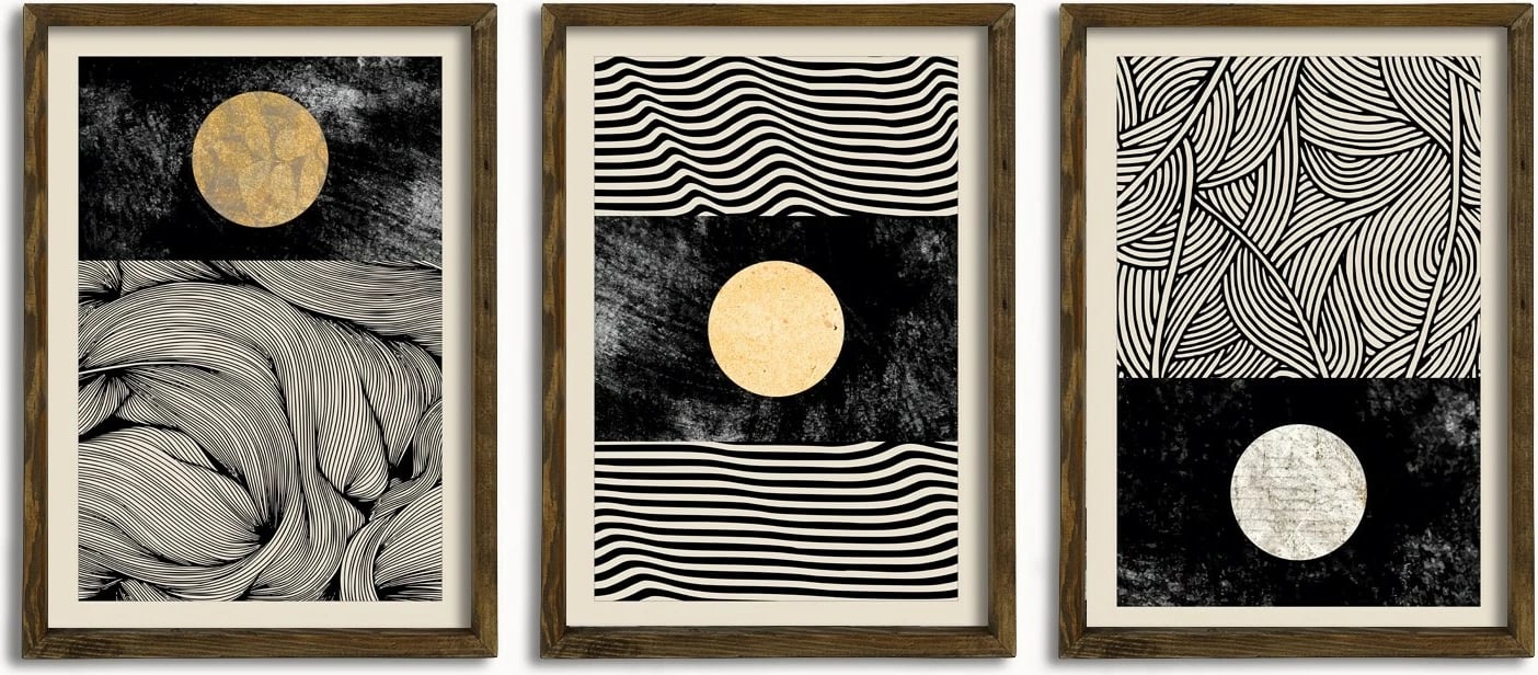 Pikturë dekorative me kornizë MDF (3 copë), Wallity, EMN017