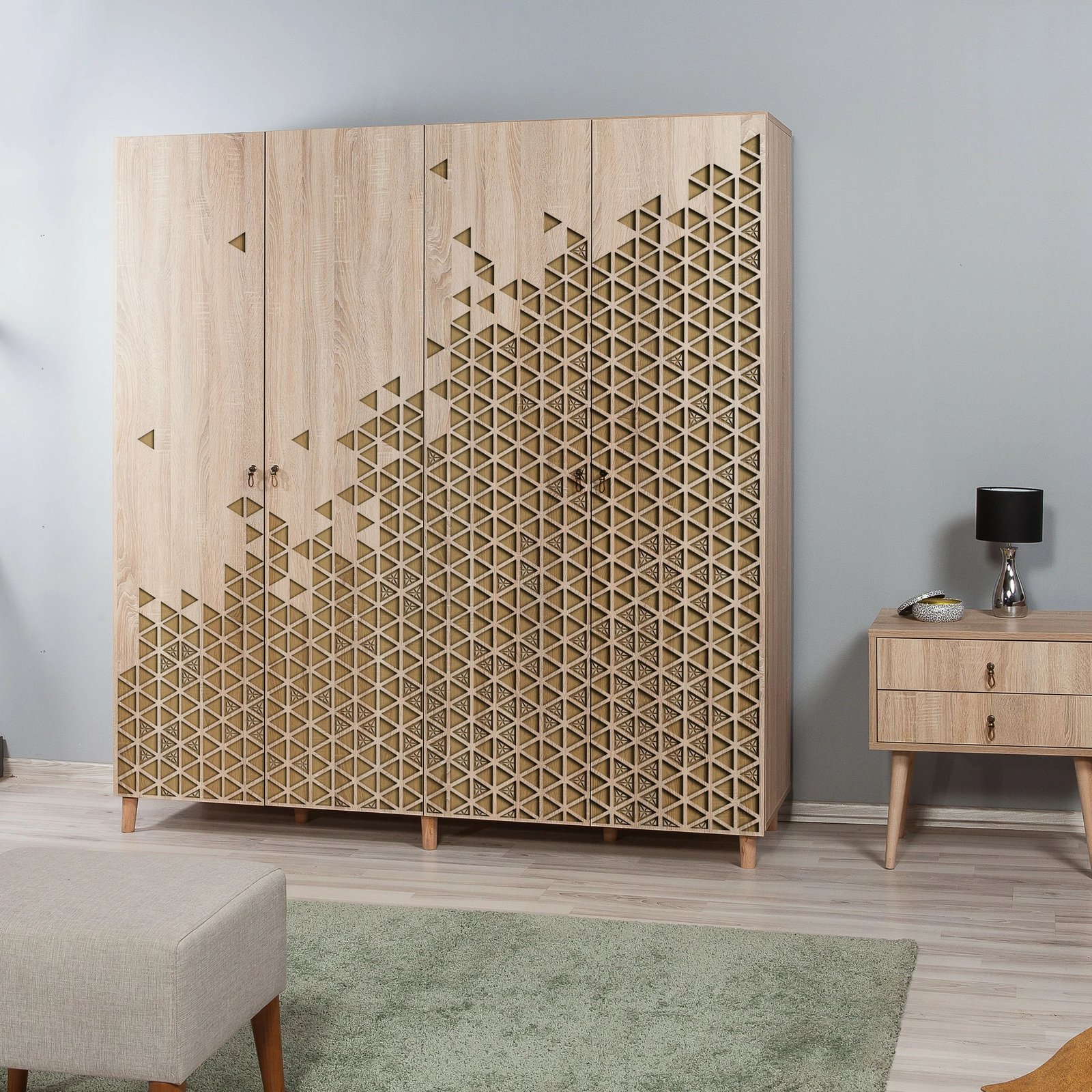 Dollap Hanah Home, İmaj-120, ngjyrë lisi Sonoma