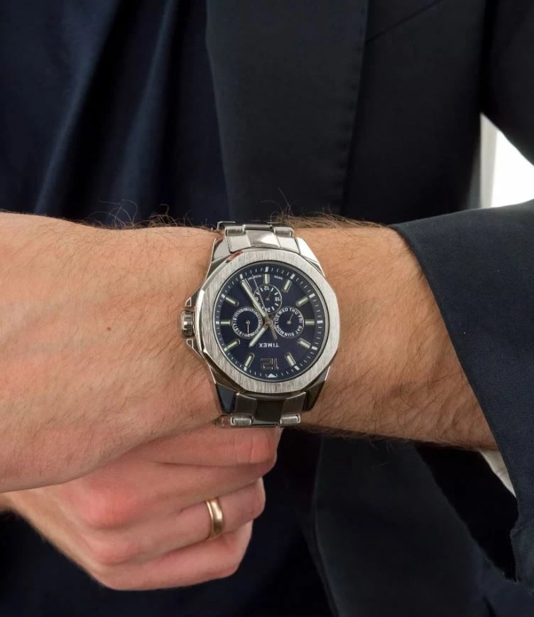 Orë dore për meshkuj TIMEX ESSEX AVENUE, argjendtë