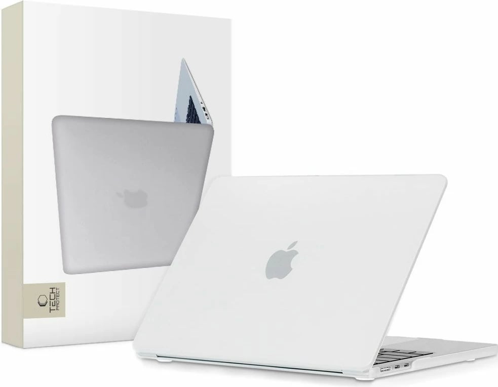 Mbështjellës Tech-Protect SmartShell për MacBook Air 13" M2/M3 2022-2024, gjysmë-transparent