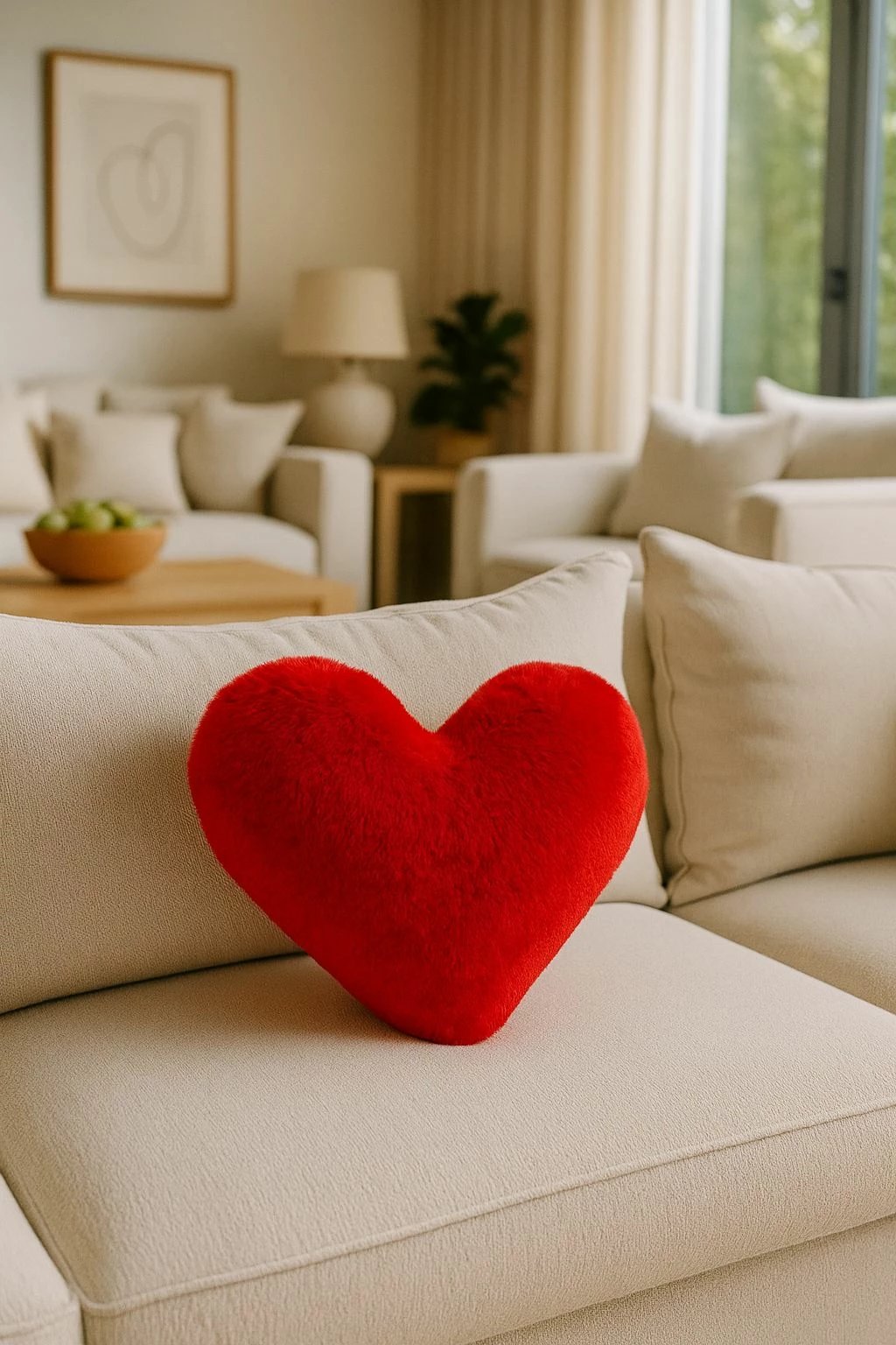 Jastëk zemër, ngjyrë e kuqe, Evila Originals