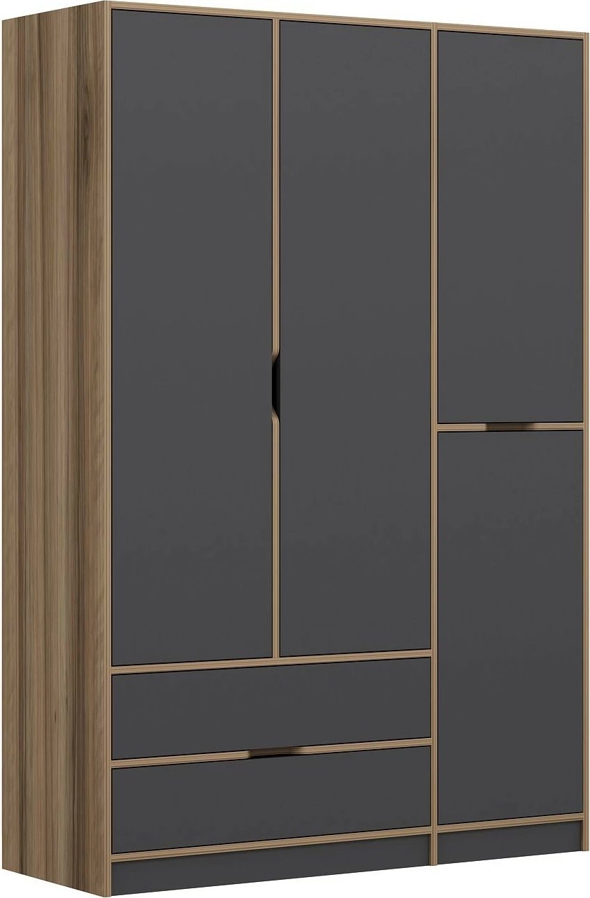 Dollap Hanah Home, Elina, anthracite-dore, 140x208x52cm