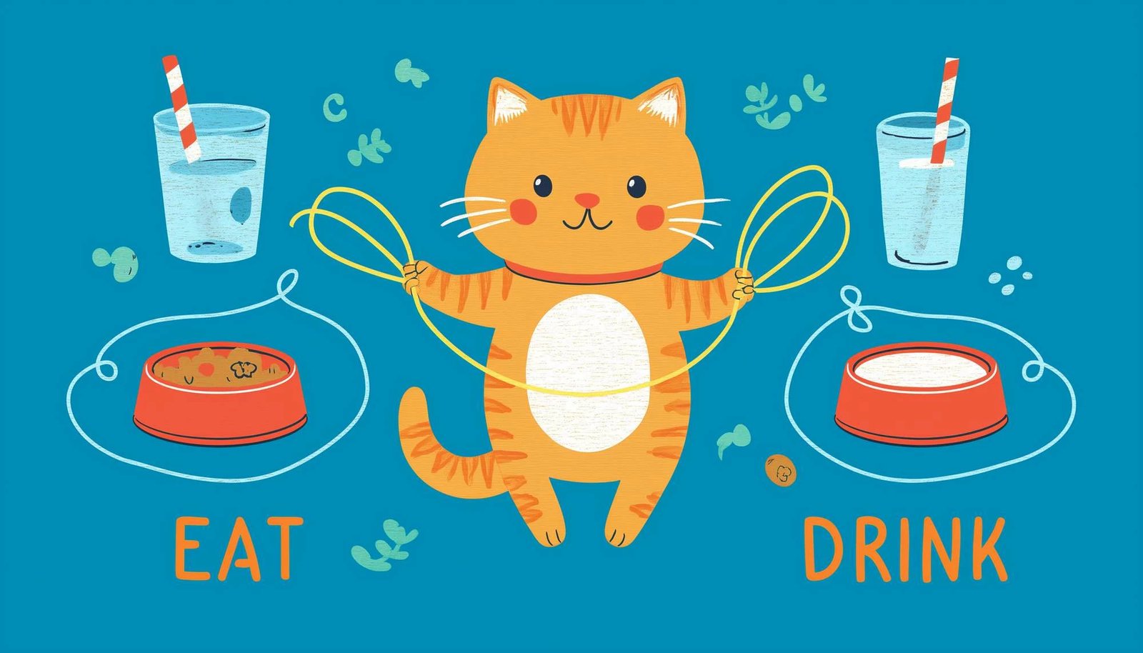 Tapet për ushqim të kafshëve, shumëngjyrësh, Paws & Whiskers, Paspet4, 40x70cm