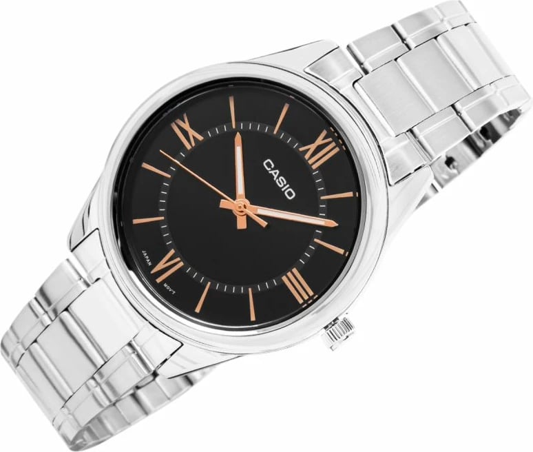 Orë dore për meshkuj CASIO, e zezë