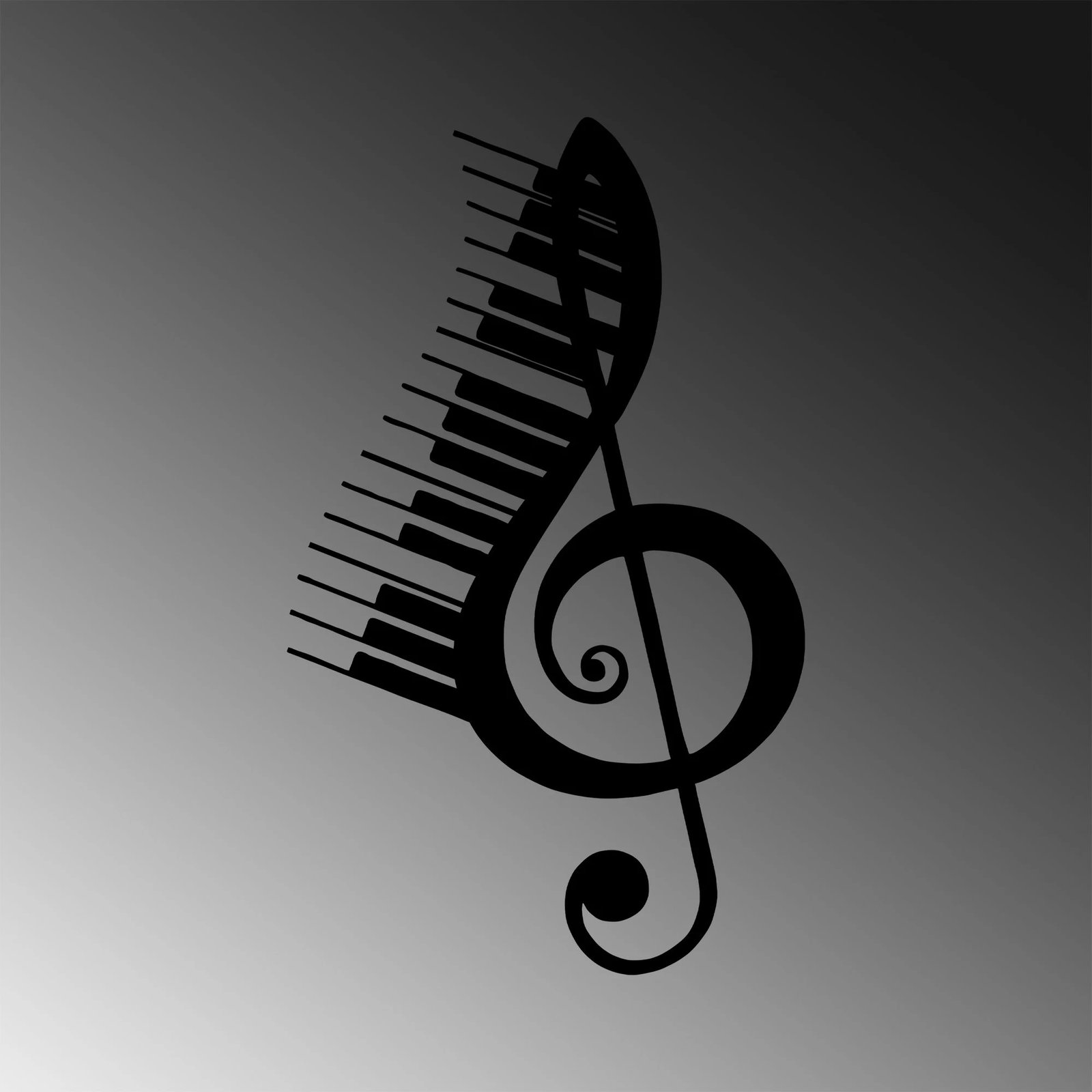 Aksesor dekorativ metalik për mur, temë muzikore, Wallity, 42x69cm