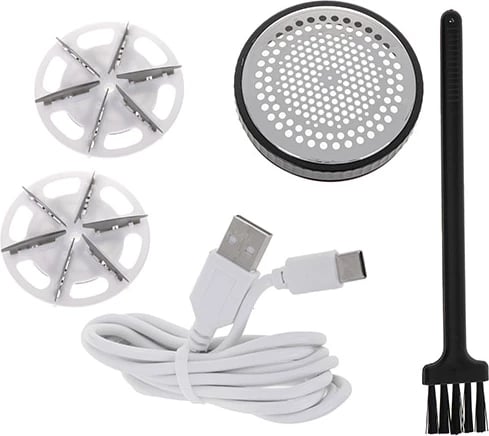 Heqës pushash Adler AD 9618, LCD, 3 shpejtësi, bateri 2000mAh, kokë 6.5 cm, USB-C, bardhë-e zezë