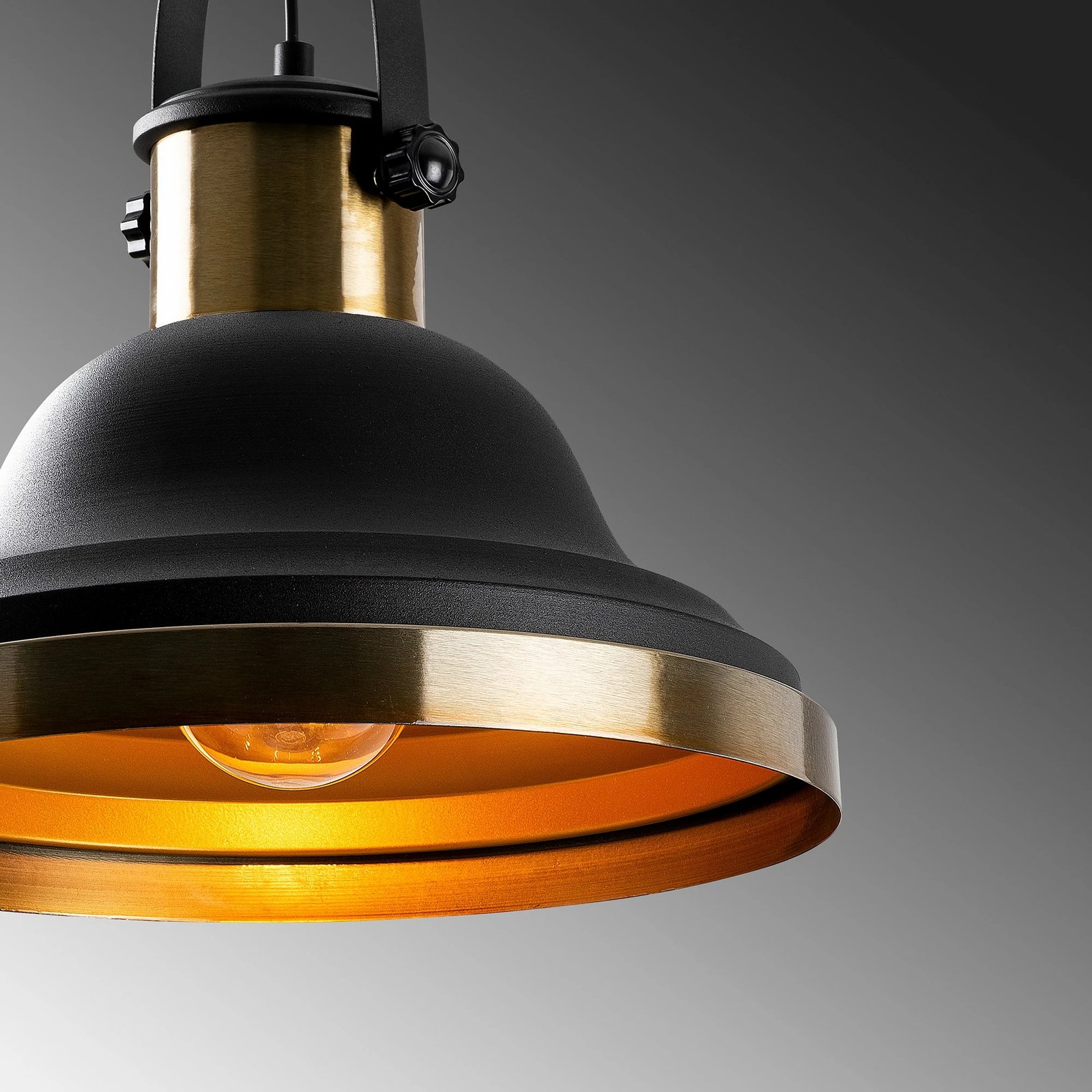 Llambë tavani Opviq, Dodo - 2601, e zezë, lartësi e rregullueshme