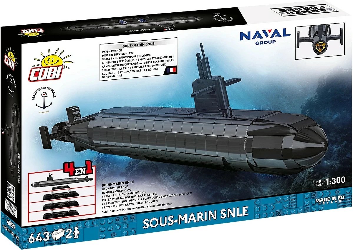 Set blloqesh ndërtimi, Cobi, COBI-4859 SNLE Submarine 1:300, 643 copa, set i madh
