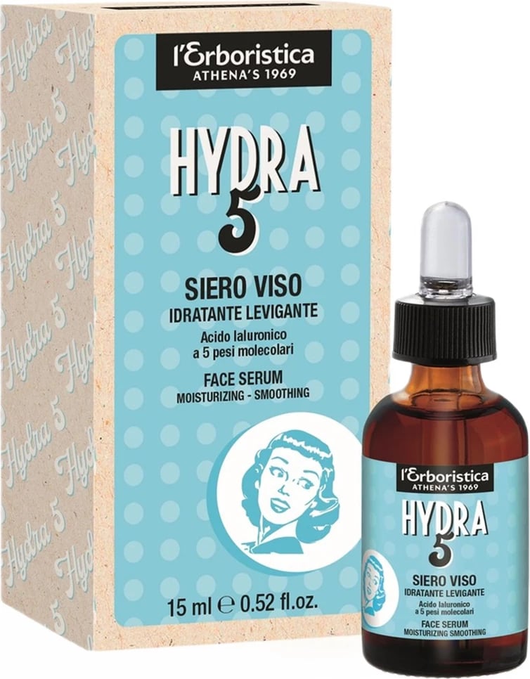 Serum hidratues fytyre L'Erboristica Vintage Hydra 5 për femra 15ml