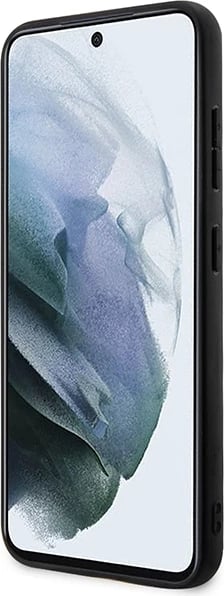 Mbështjellës BMW Leather Stamp Tricolor për Samsung Galaxy S23+, lëkurë, e zezë