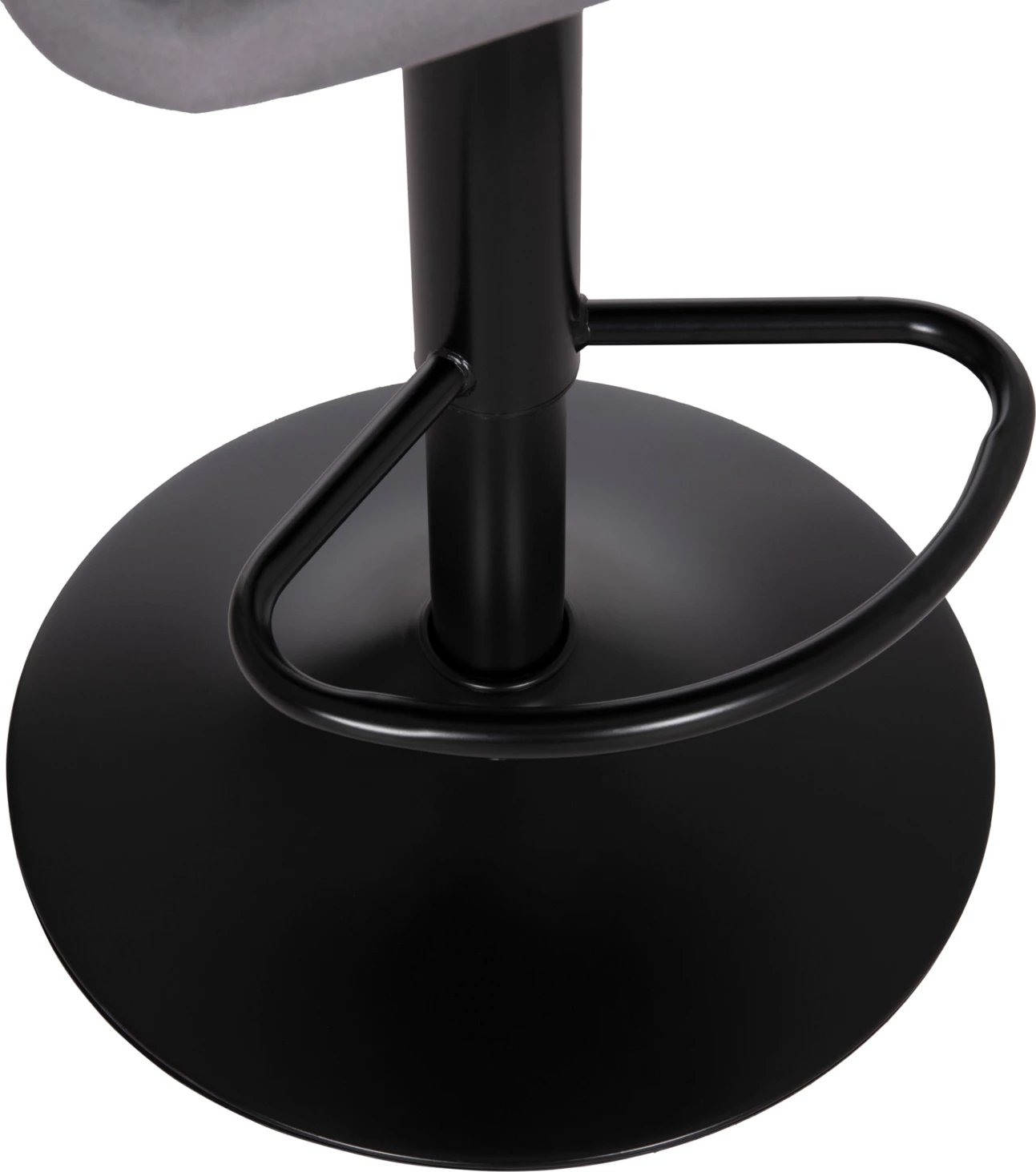 Karrige për bar rrotulluese DIANA, kadife gri, metal i zi mat, FH202.41, 44x52x109cm, set prej 2 copësh