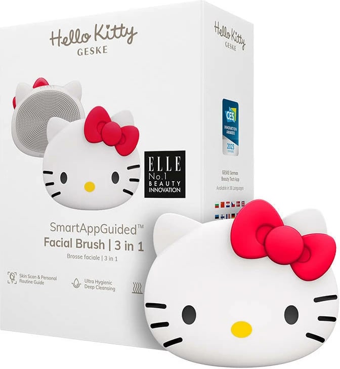 Furçë pastrimi fytyre Geske 3-në-1 me aplikacion, Hello Kitty, starlight