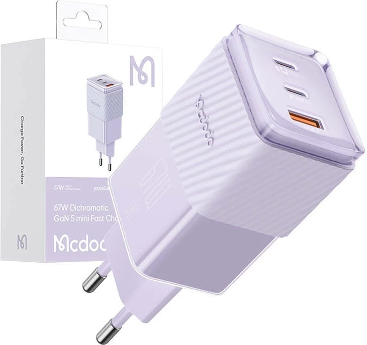 Karikues rryme Mcdodo CH-1502, GaN 67W, 2x USB-C, USB-A, vjollcë