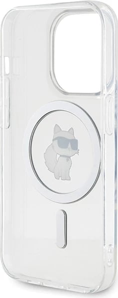 Mbështjellës Karl Lagerfeld IML Choupette MagSafe për iPhone 15 Pro, Transparent
