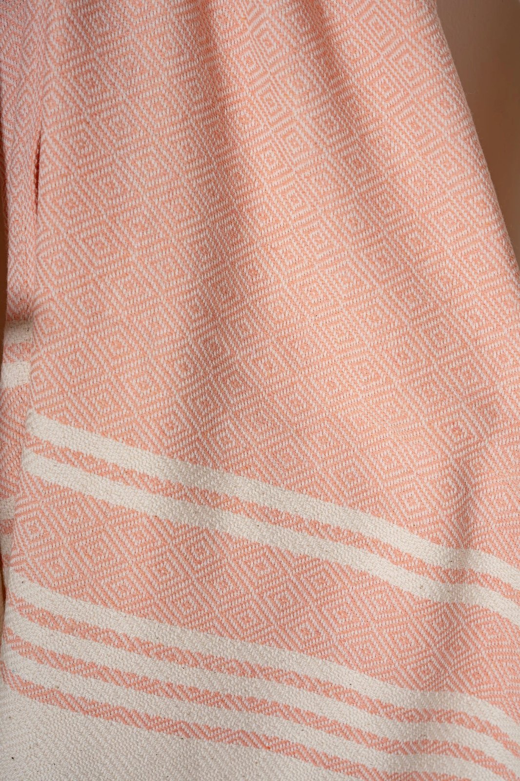 Peshqir plazhi Fouta, ngjyrë salmon, Mijölnir, New Diamond, 90x170cm