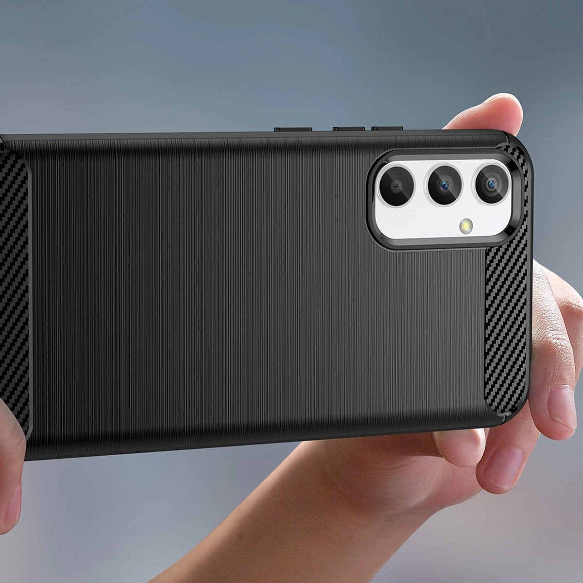 Mbështjellës Hurtel Carbon Case për Realme 10 Pro, TPU, i zi