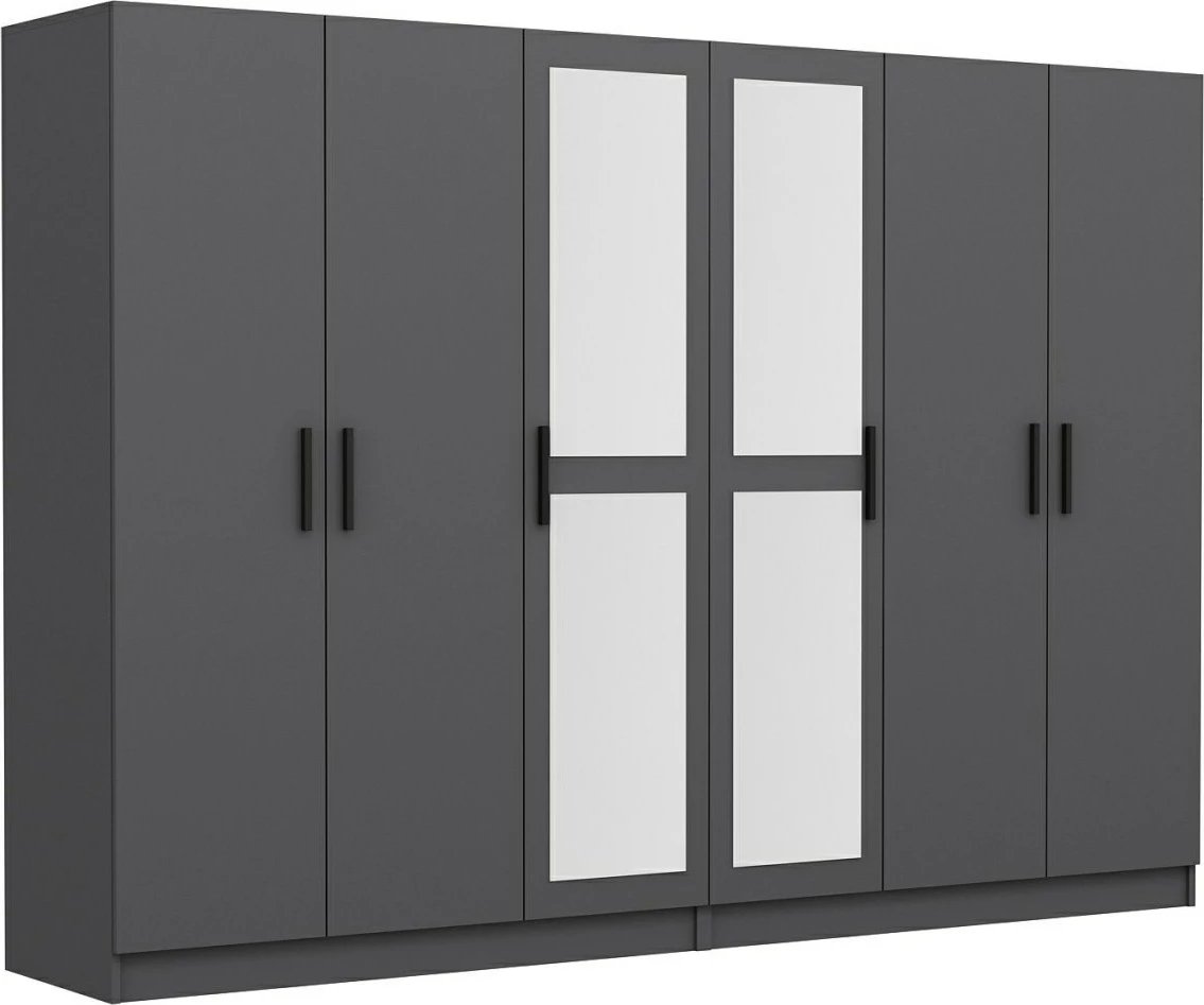 Dollap i madh për dhomë gjumi, ngjyrë antracit, Skye Decor, 4990