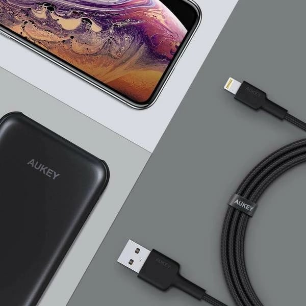 Kabllo AUKEY CB-AL05, 2m, USB në Lightning, e zezë