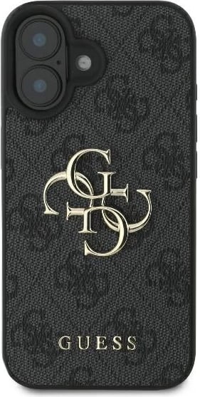 Mbështjellës Guess 4G Big Logo për iPhone 16, 6.1", i zi