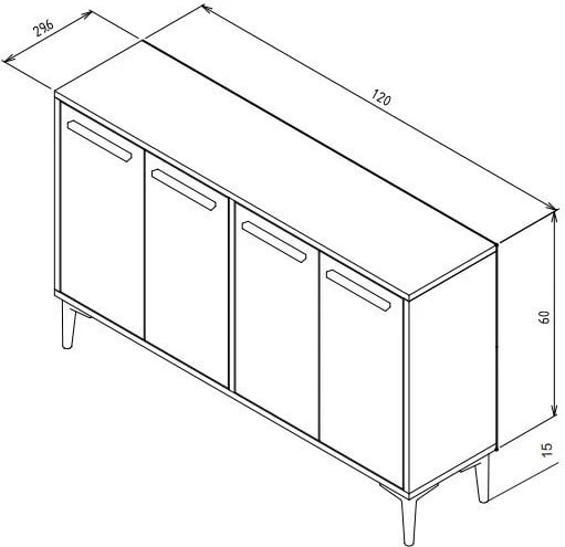 Konsolë Hanah Home Stria, ngjyrë lis safir dhe antracit