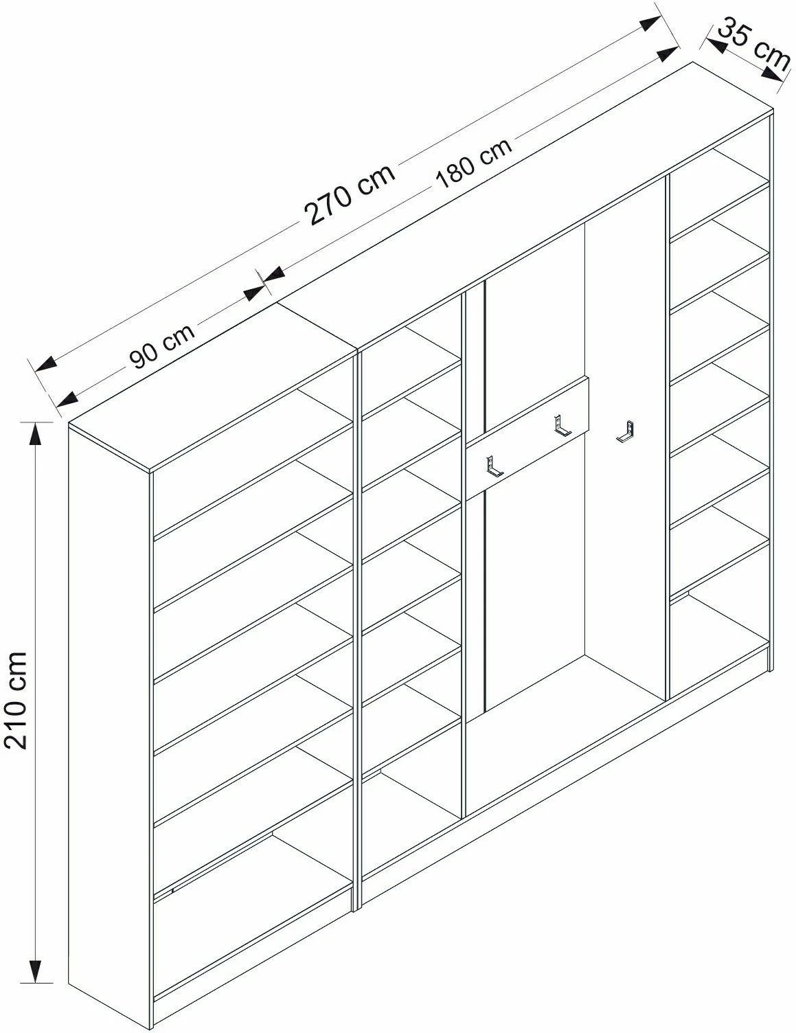 Stendë korridori Skye Decor, Noah - 8202, e bardhë