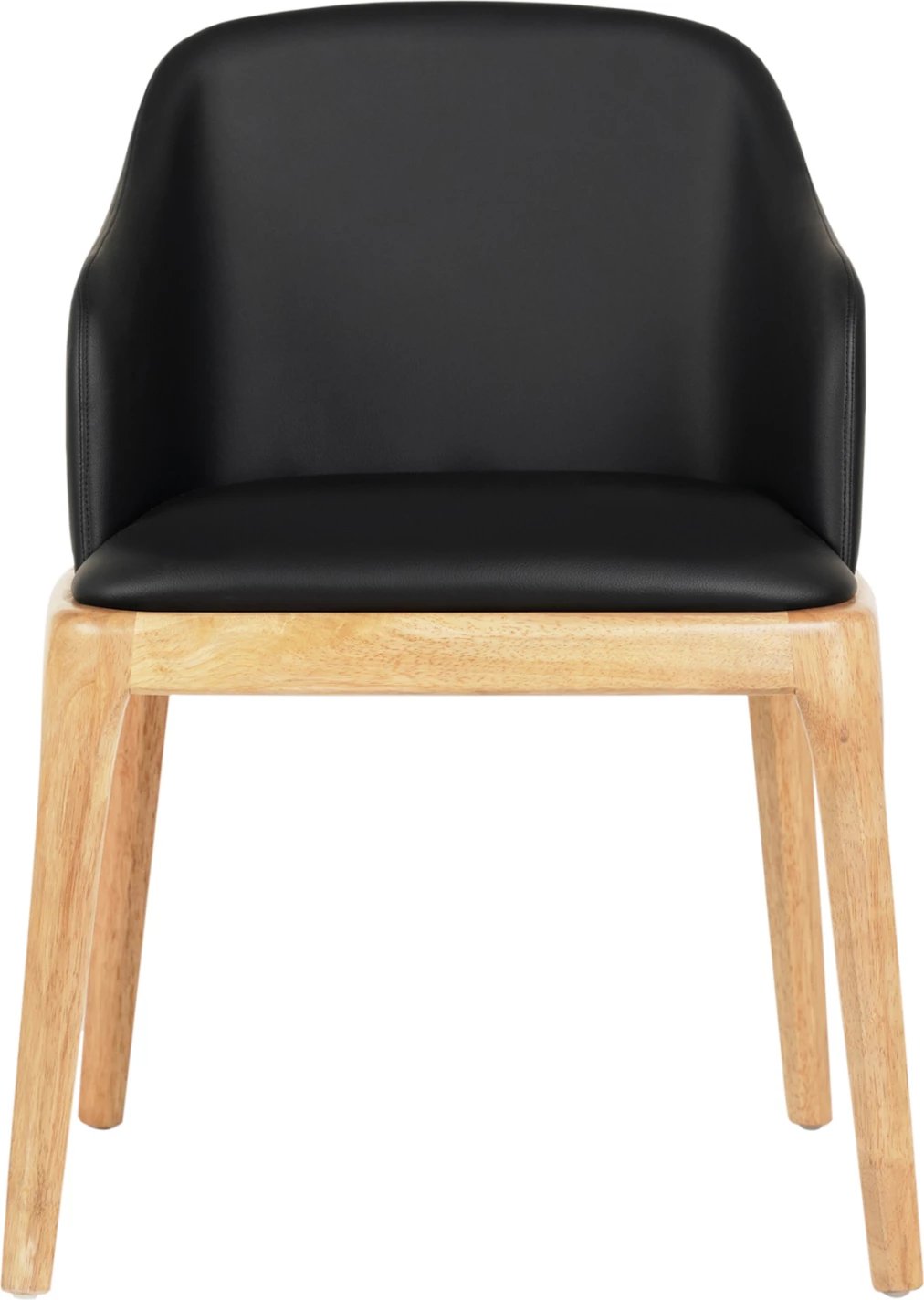 Karrige për ngrënie FURLAN, druri gome, ngjyrë lisi e zezë PU, 54.5x58x78 cm