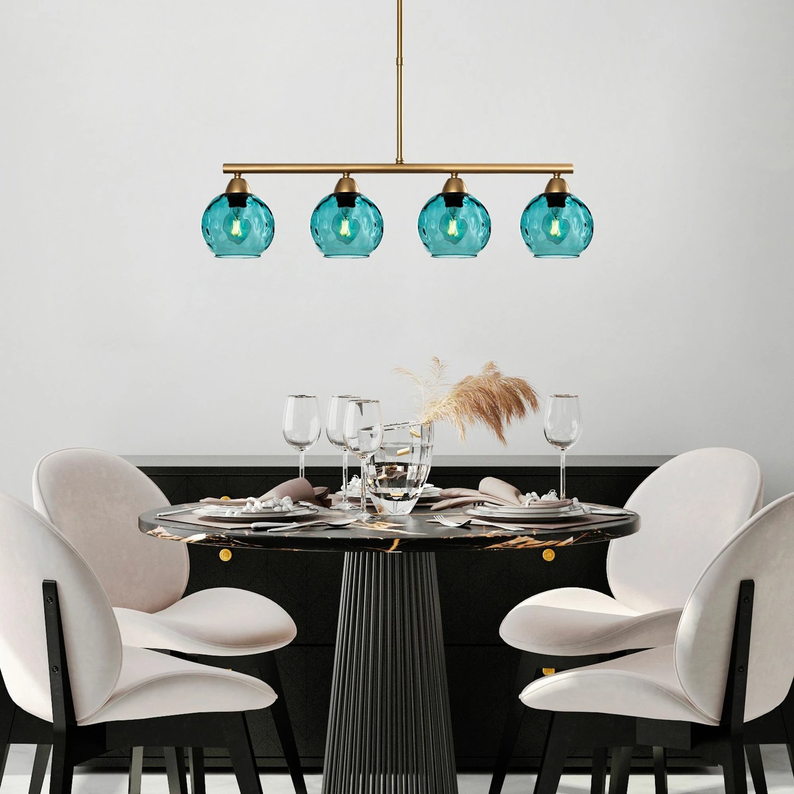 Llambadar Opviq, Benek - 15 - 14442, ngjyrë kaltër dhe ari