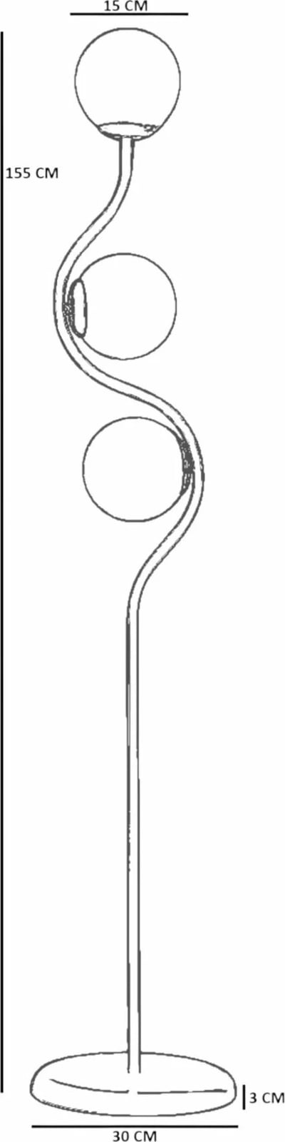 Llambë dyshemeje Opviq, 8944-10, ngjyrë gri e zezë