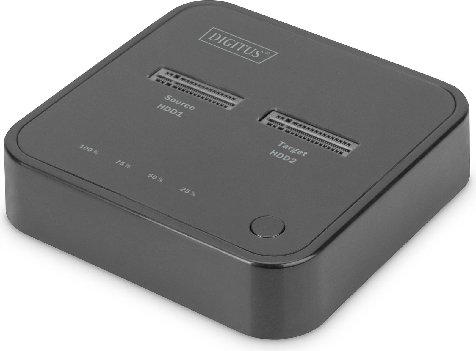 Docking station Digitus Dual M.2 NVMe, USB 3.2 Gen 2, me lexues SD, e zezë
