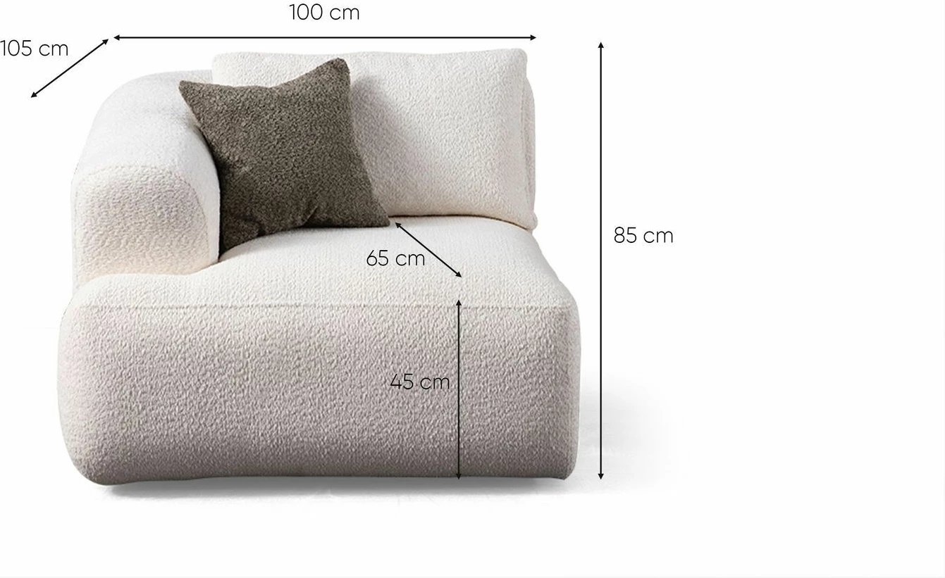 Këndare Sofia, e bardhë, Atelier del Sofa (L1 + O1 + C + O1 + 1R)