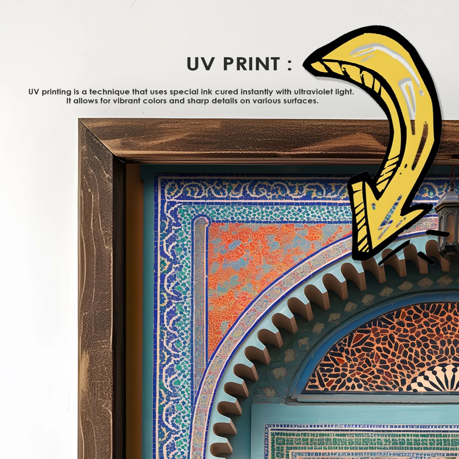 Pikturë dekorative me kornizë MDF, shumëngjyrëshe, Wallity, GE119-L