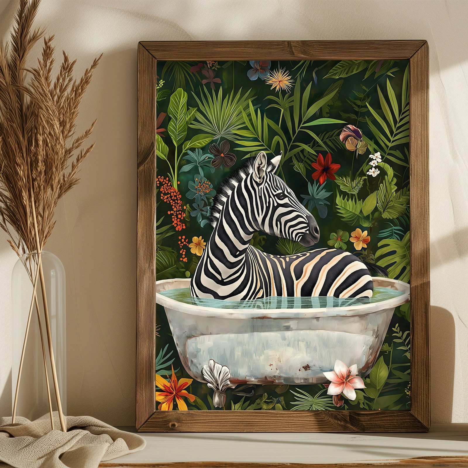 Pikturë dekorative me kornizë MDF, shumëngjyrëshe, AI180, 35x47x3.5cm