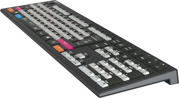 Tastierë LogicKeyboard Astra 2 Adobe Filmmaker FR për PC, e zezë
