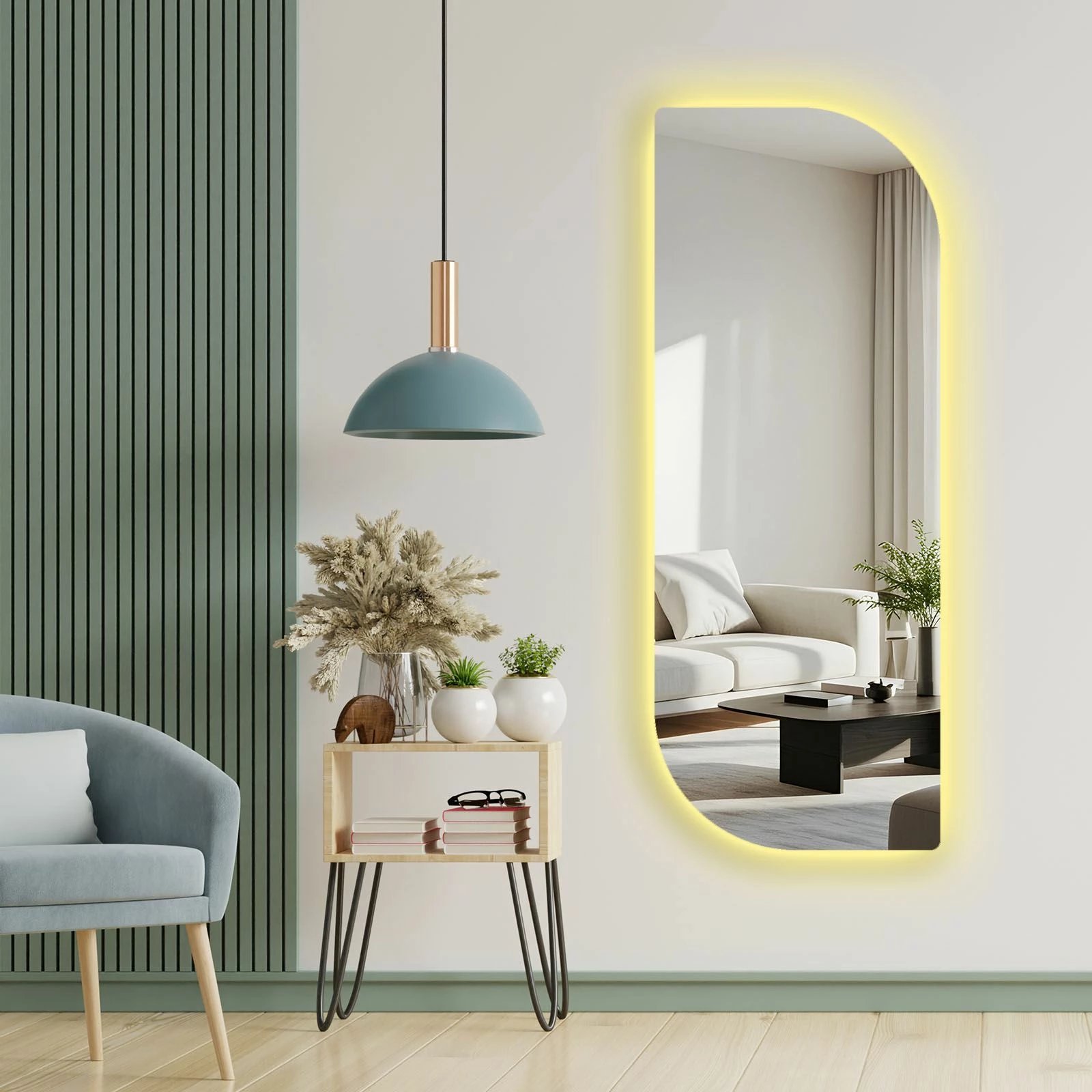 Pasqyrë me ndriçim LED, Skye Decor, 52135Ledayna-005