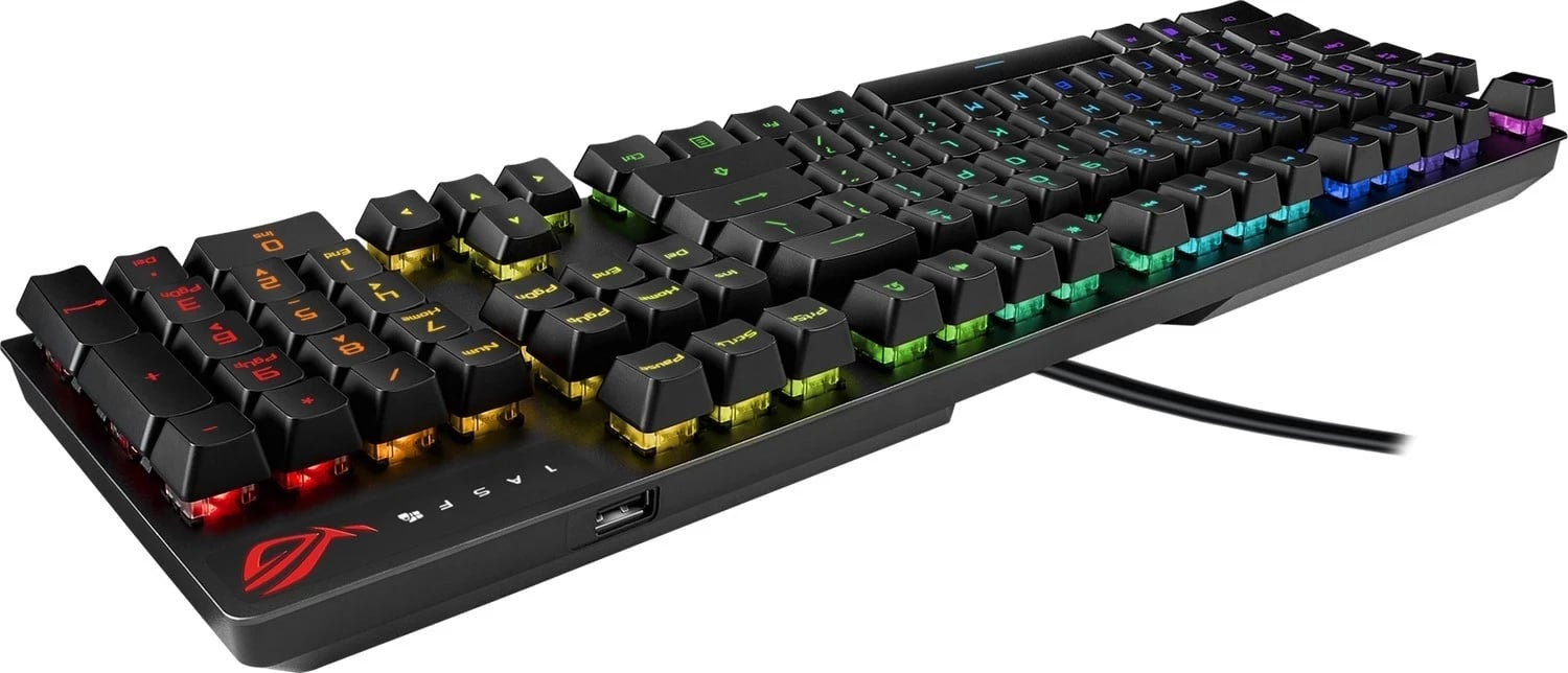 Tastierë Asus ROG Strix Scope RX, RGB, optiko-mekanike, e zezë