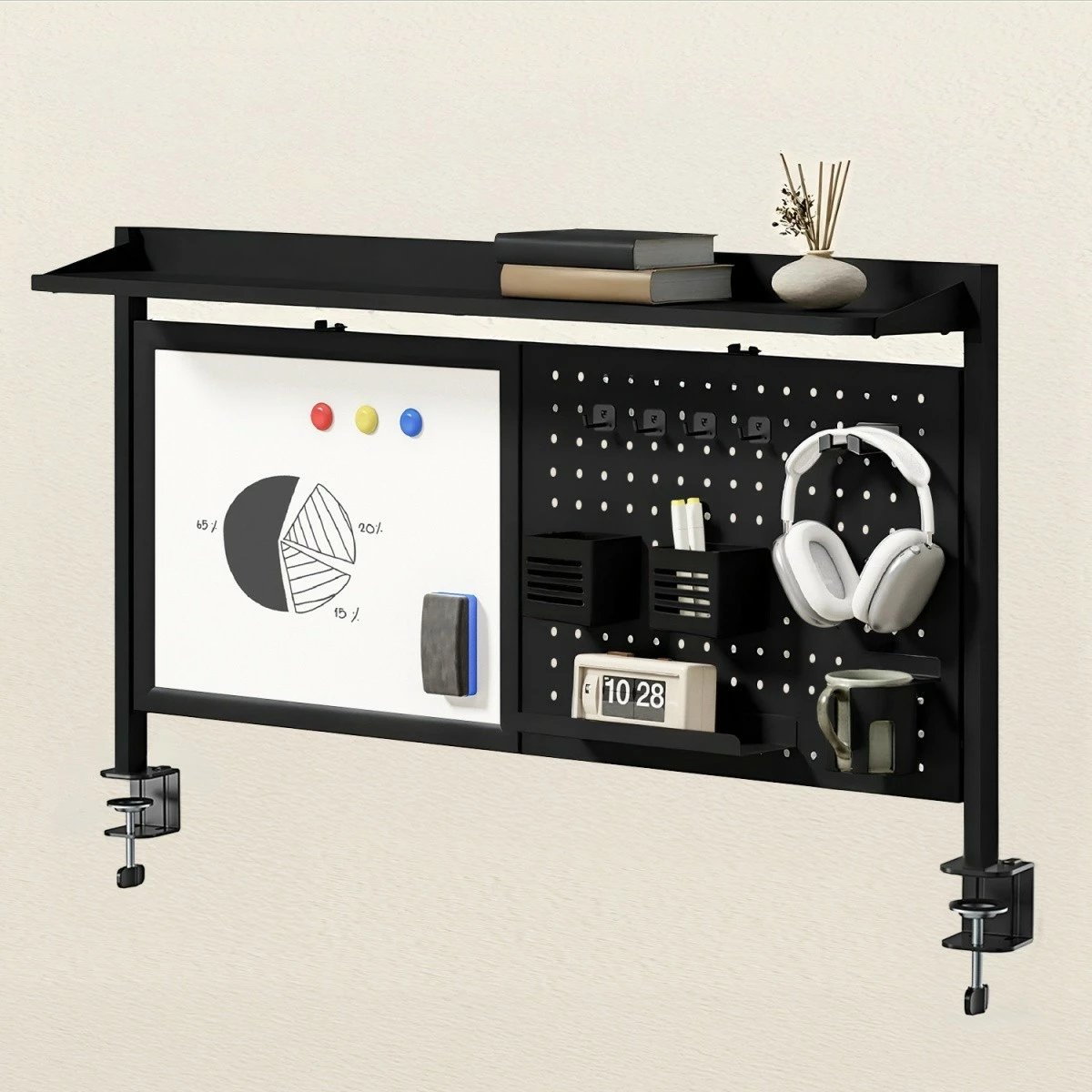 Ndarës tavoline Ergo Office ER-301B me aksesorë, i zi Ndarës tavoline Ergo Office ER-301B me aksesorë, i zi