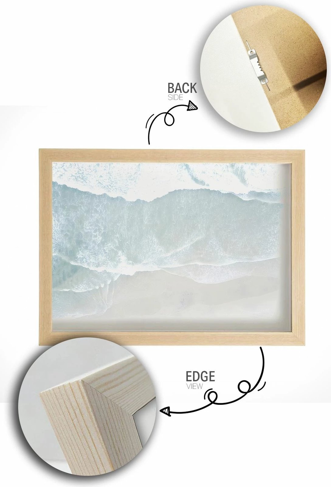 Pikturë dekorative me kornizë, Wallity, Lmnmdl45, shumëngjyrëshe, 33x48cm