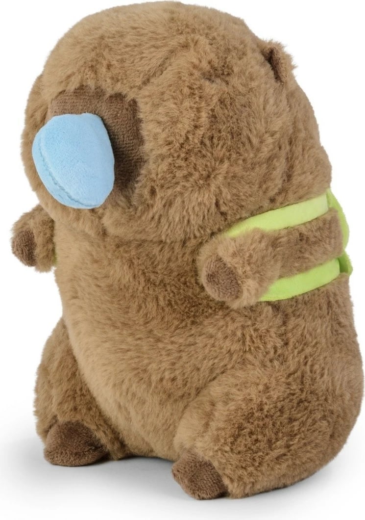 Lodër pelushi kapibara Daffi M-608, 23 cm, kafe/azur/e gjelbër