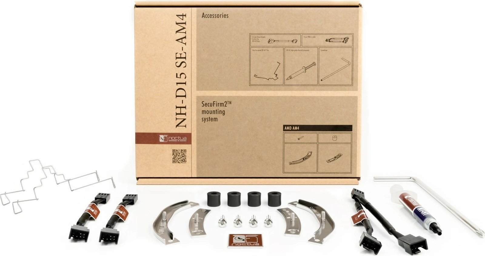 Cooler Noctua NH-D15 SE-AM4, 2 ventilatorë, për Socket AM4, bezhë/kafe
