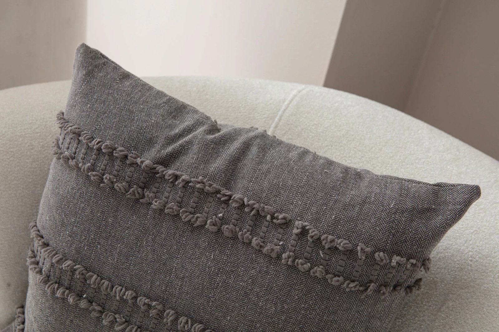 Jastëk dekorativ, ngjyrë gri, Evila Originals, 43x43cm