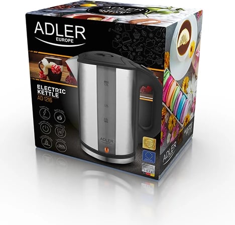 Zierëse uji elektrike, Adler, AD 1216, 1.7 L, 1850-2200 W, inox