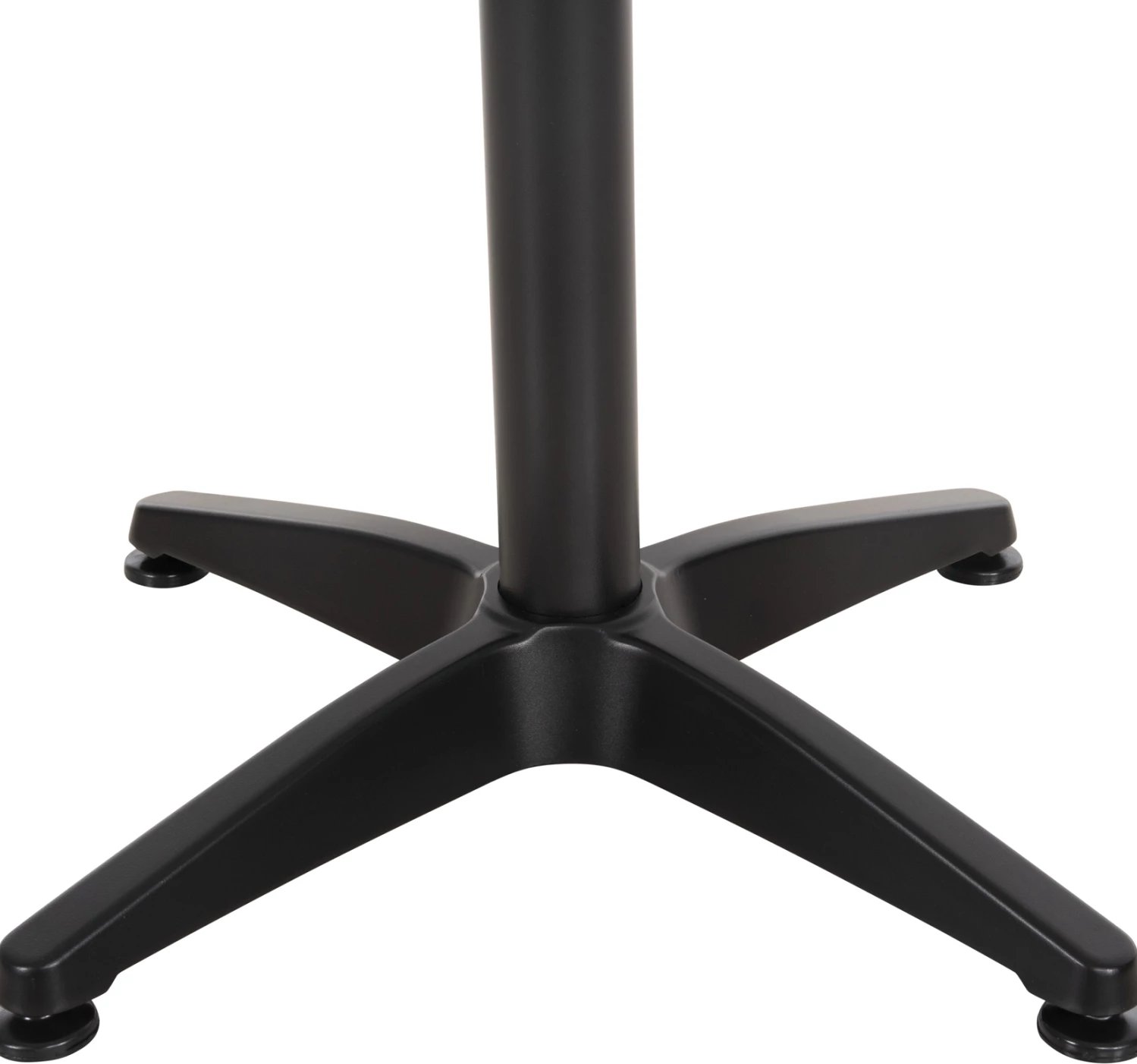 Bazë për tavolinë bar, alumini, ngjyrë e zezë, 4-këmbëshe, 44x44 cm